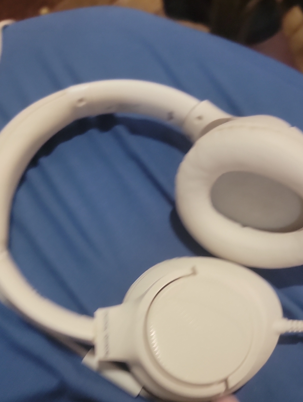 Wired White On-Ear Headphones with Cushioned Ear Pads